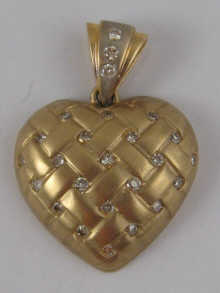 A hallmarked 14 carat gold diamond set