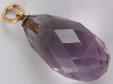 A Russian hallmarked faceted amethyst 14a6aa