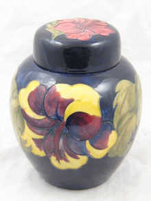 A Moorcroft ginger jar with lid