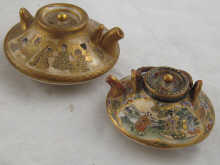 Two Japanese miniature teapots 14a6e3