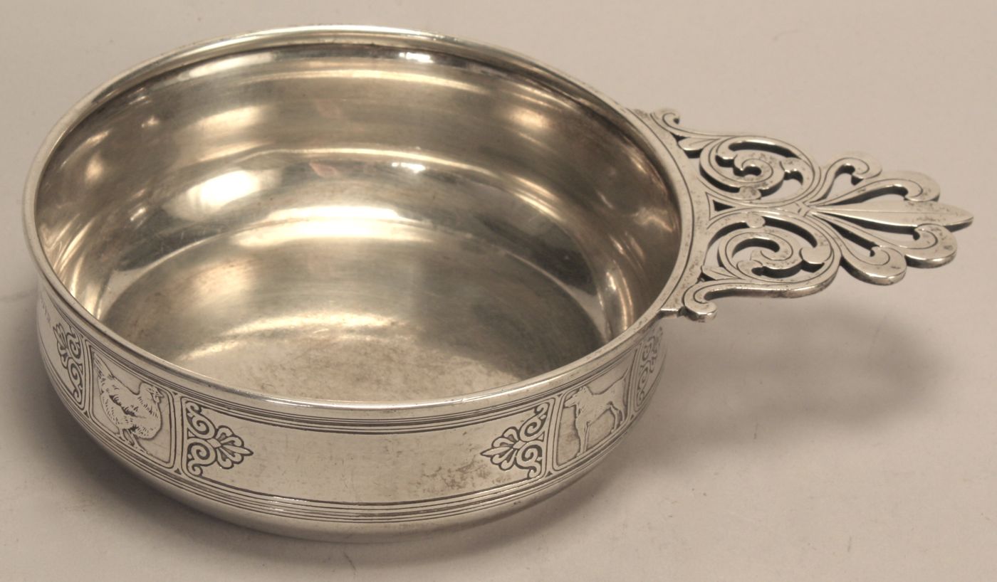 TIFFANY STERLING SILVER PORRINGER1924Decorated