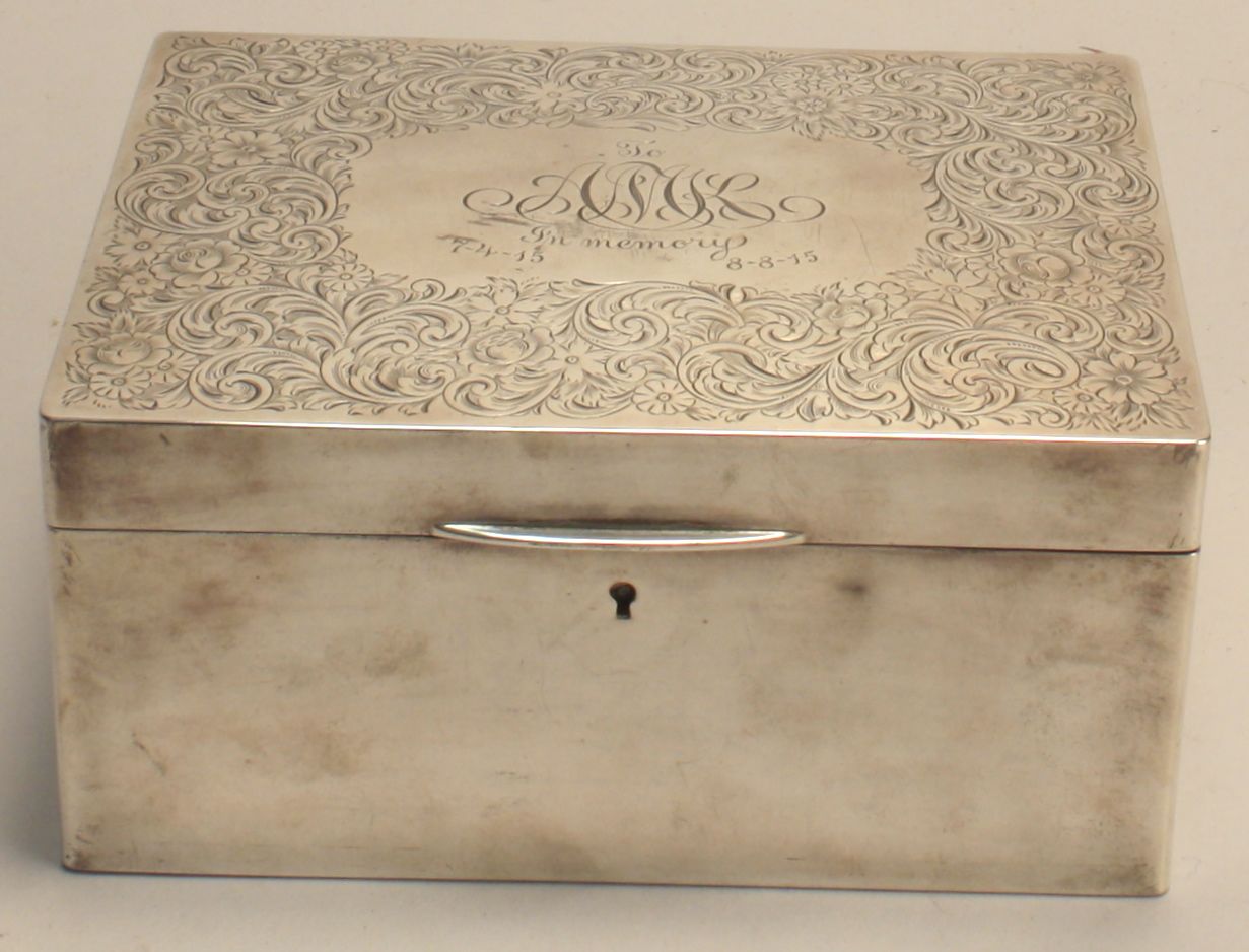 STERLING SILVER JEWELRY BOX BY GORHAMIn