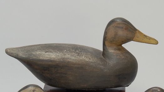 HOLLOW CARVED BLACK DUCK DECOYBy 14a769