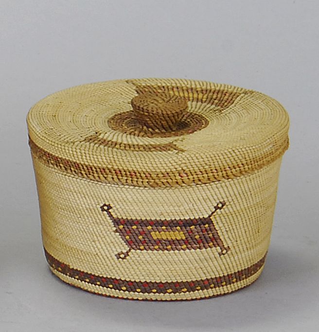 NORTHWEST COASTAL INDIAN COVERED BASKETCirca