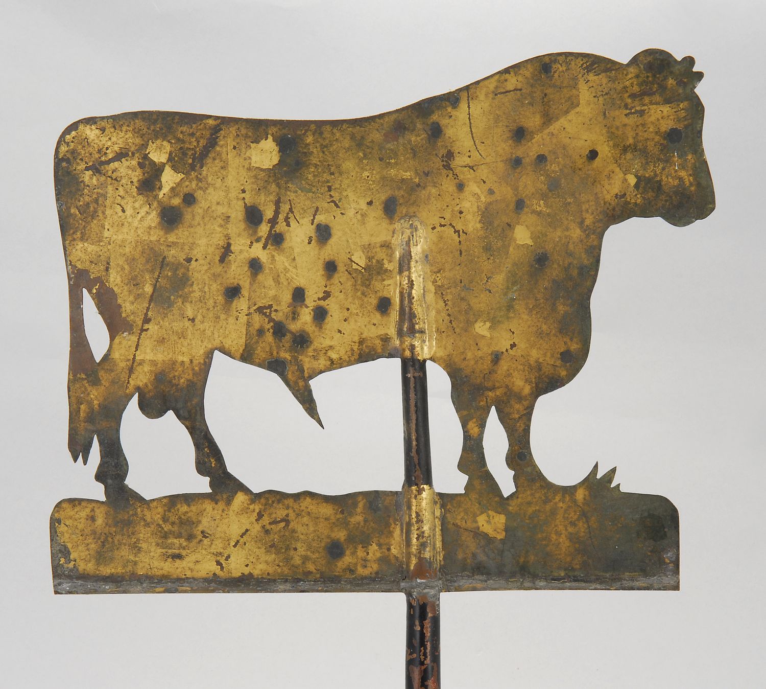 SHEET METAL COW FORM WEATHER VANE19th 14a807