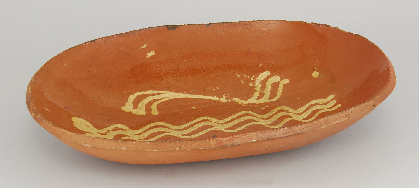 LARGE REDWARE BOWLFirst Half of 14a814