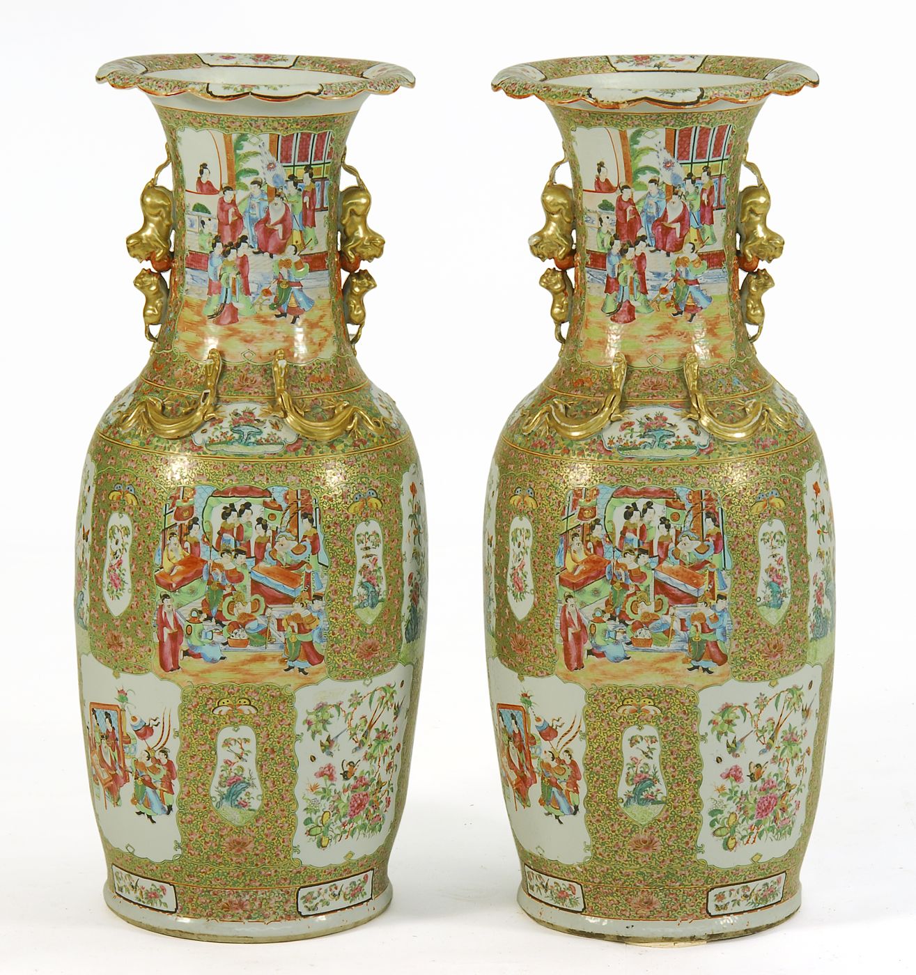 PAIR OF LARGE CHINESE EXPORT ROSE 14a8c7