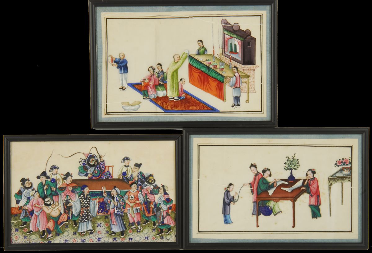 COLLECTION OF EIGHT FRAMED CHINESE 14a8de