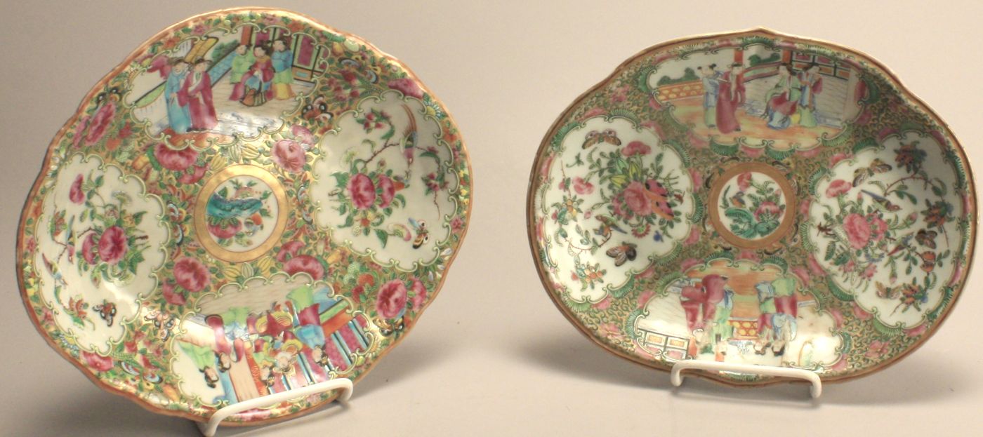 TWO PIECES OF CHINESE EXPORT ROSE 14a8ed