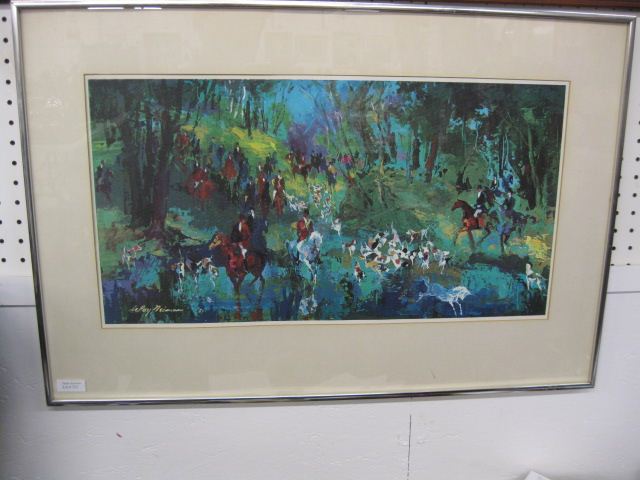 LeRoy Neiman Serigraph Fox Hunt 14d028