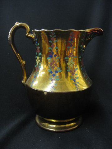 English Copper Lusterware Pitcher 14d047