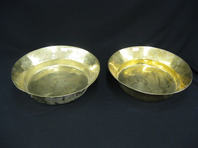 Pair of Russian Brass Large Bowls 14d059