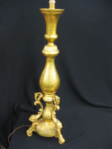 Table Lamp fancy gilt metal dolphin 14d063