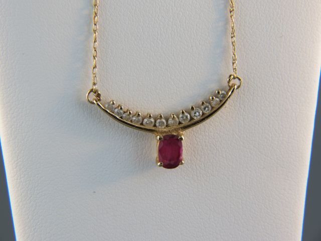 Ruby & Diamond Necklace 1 carat