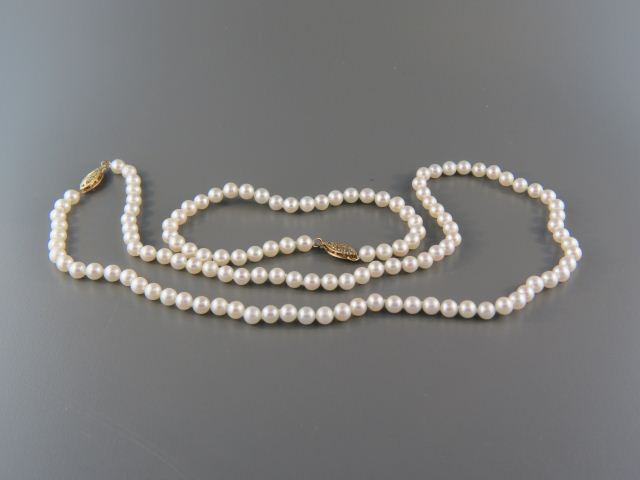 Pearl Necklace Bracelet 3.5 mm