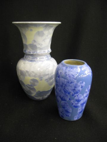 2 pcs Crystaline Art Pottery blue 14d0af