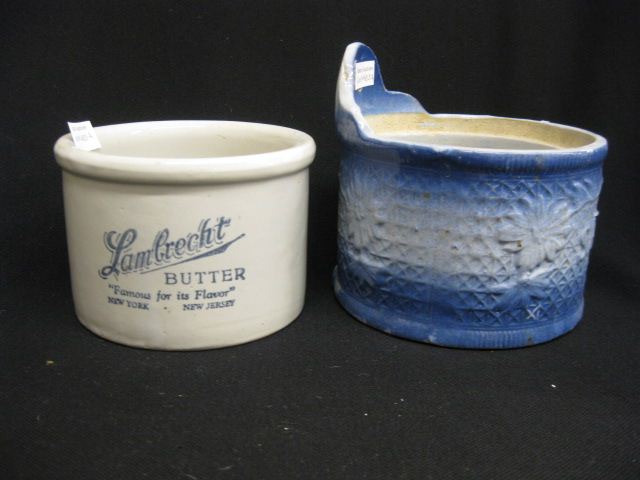Blue White Stoneware Salt Box 14d0bc