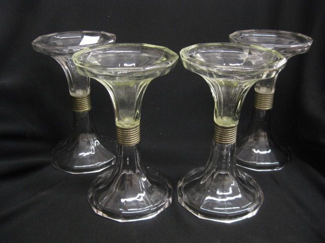 4 Glass Display Stands 8'' tall