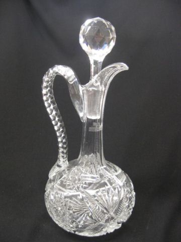 Cut Glass Tall Decanter oversized