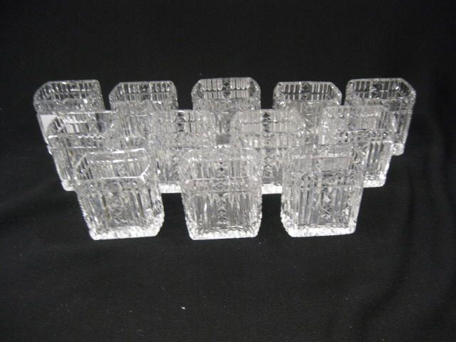 Set of 12 Cut Glass Holders one