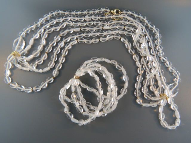 Rock Crystal Necklace Bracelet 14d0ed