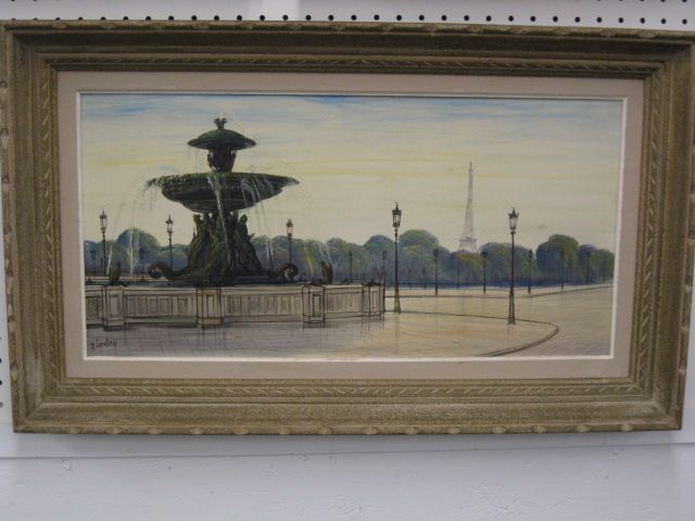 A P Lambert Oil French Fountain 14d0ee