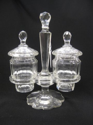 Cut Crystal Double Pickle Castor