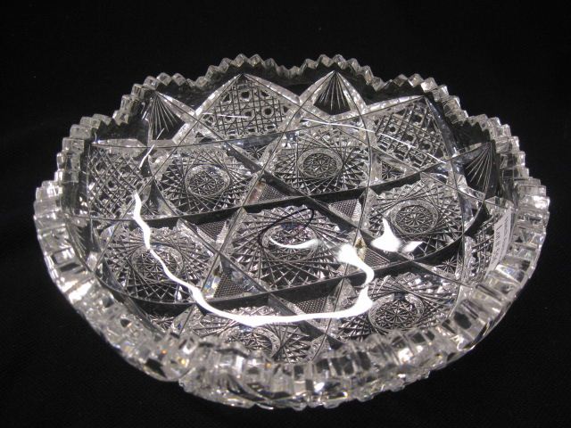 Clark Cut Glass Dish elaborate star