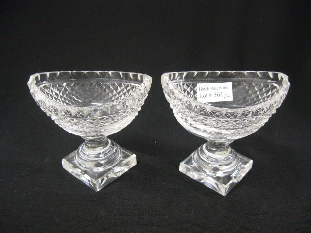 Pair of Regency Cut Glass Salt 14d10a