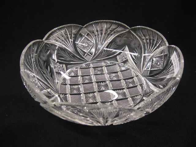 Cut Glass Bowl elaborate cut  14d10c