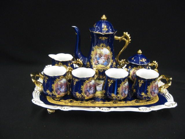 Porcelain Coffee Service on Tray elaborategarden