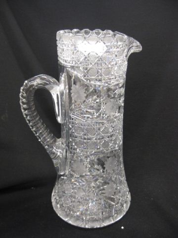 Huge Cut Glass Tankard button cane