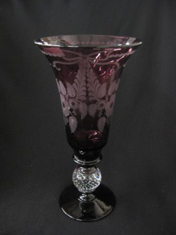 Pairpoint Art Glass Vase amethyst 14d13b