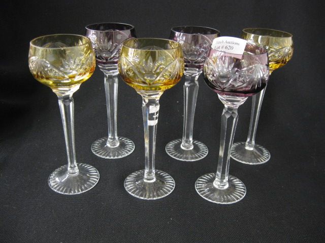 6 Cut to Clear Crystal Cordials 14d149