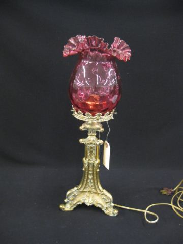 Victorian Lamp ornate brass base 14d151