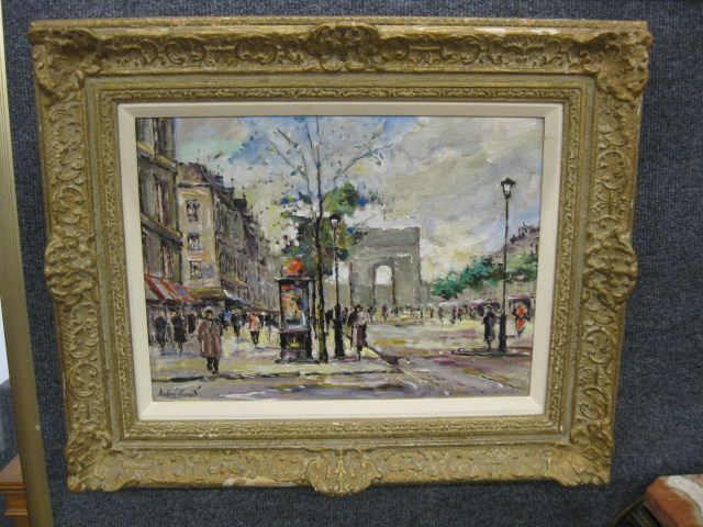 Andre Piest Oil French street scene 14d157