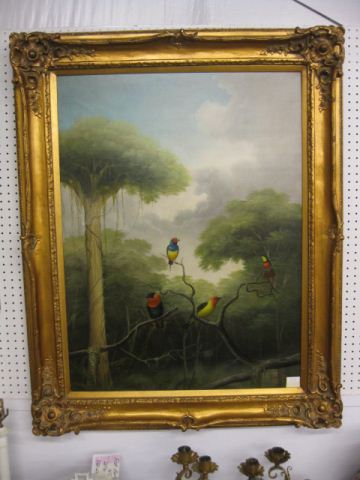 Angellis Oil exotic birds in the forest
