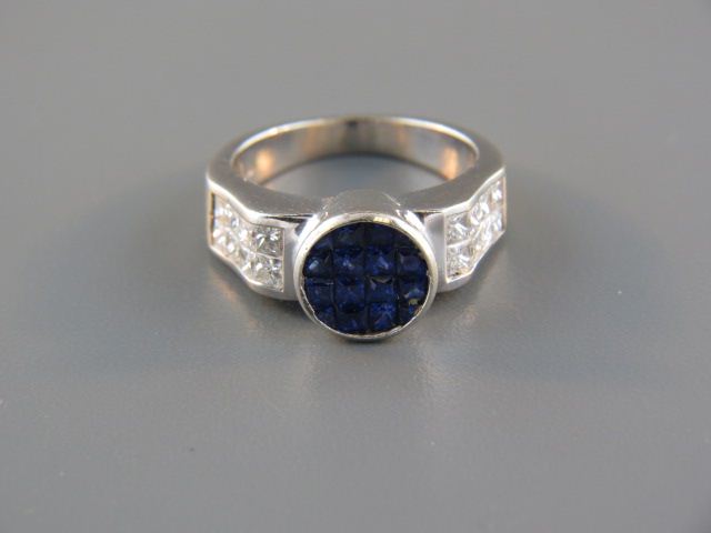 Sapphire & Diamond Ring 16 square