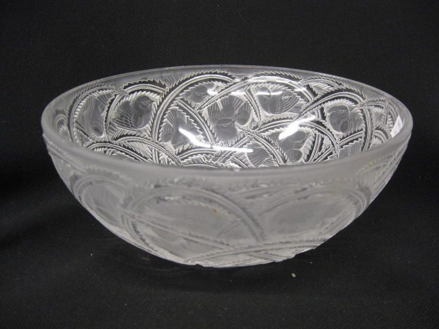 Lalique French Crystal Bowl ''Pinsons''