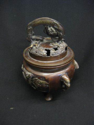 Oriental Bronze Censor dragon decor