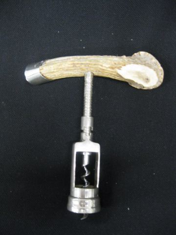 Sterling Silver & Stag Handle Corkscrew