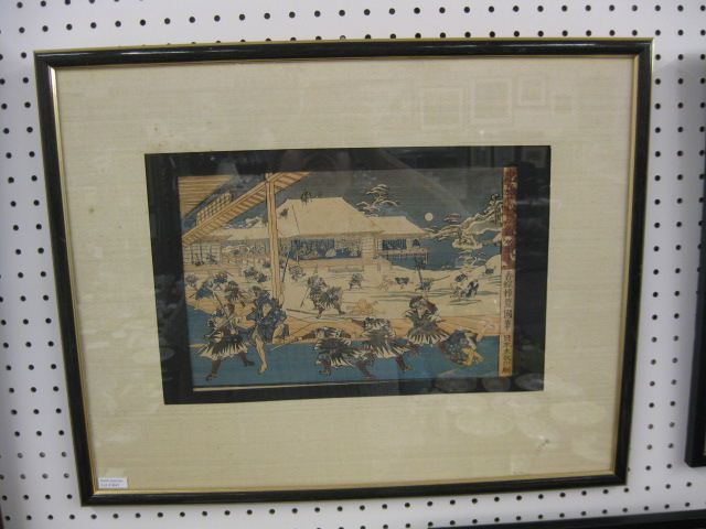 Japanese Woodblock samurai warriorsfighting 14d22d