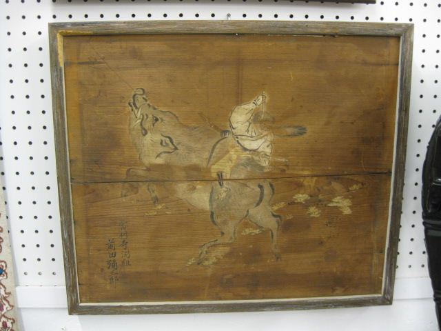 Japanese Votive Tablet Edo periodman 14d230