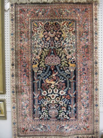 Silk Handmade Rug Mahal style withanimals 14d232