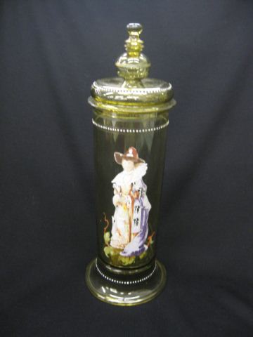 Victorian German Art Glass Covered