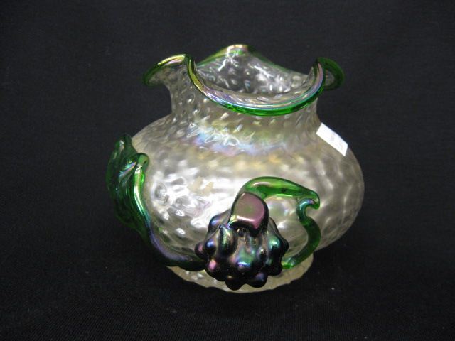 Loetz Art Glass Vase applied berry 14d24f