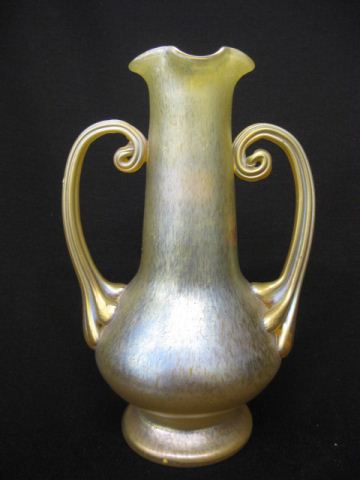 Loetz Art Glass Vase golden oil spot
