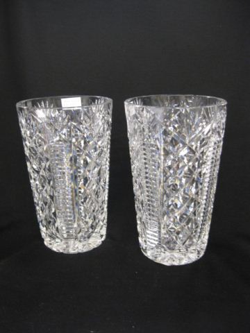 Pair of Waterford Cut Crystal Vases