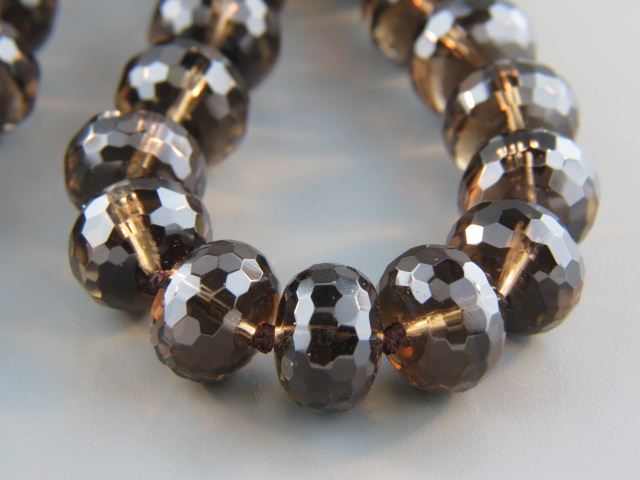 Smokey Quartz Bead Necklace 58 14d28b