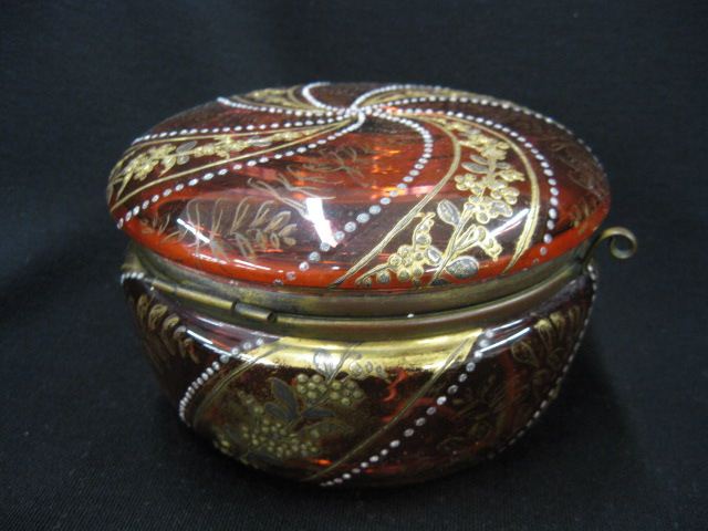 Victorian Cranberry Art Glass Dresser 14d299